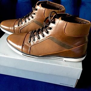 Men’s Cognac/Brown Casual High Top Sneaker